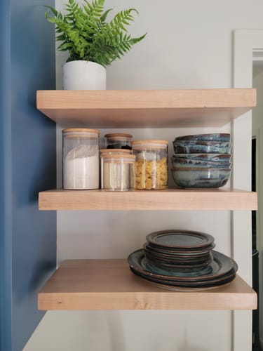 Customer photo review of Maple Floating Shelves