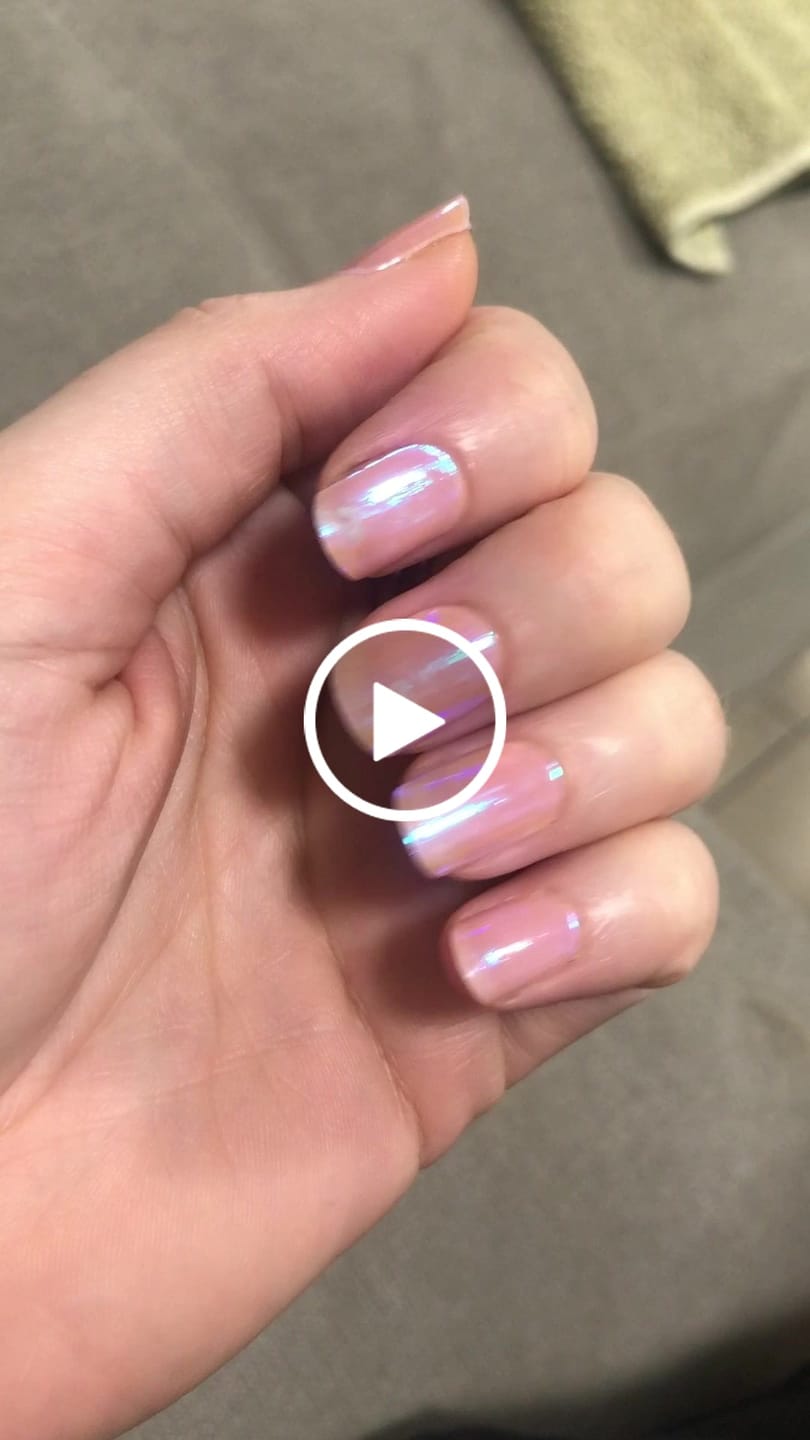 Customer video review of Pink Bunny Speckles DIY Semicured Gel Nail Sticker Kit