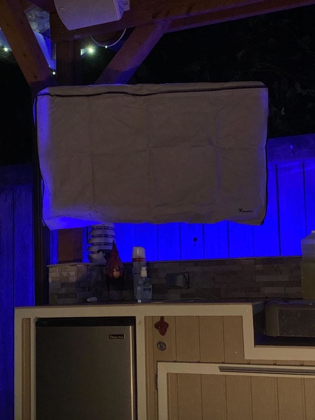 Customer photo review of Beige - Outdoor TV Cover Weatherproof