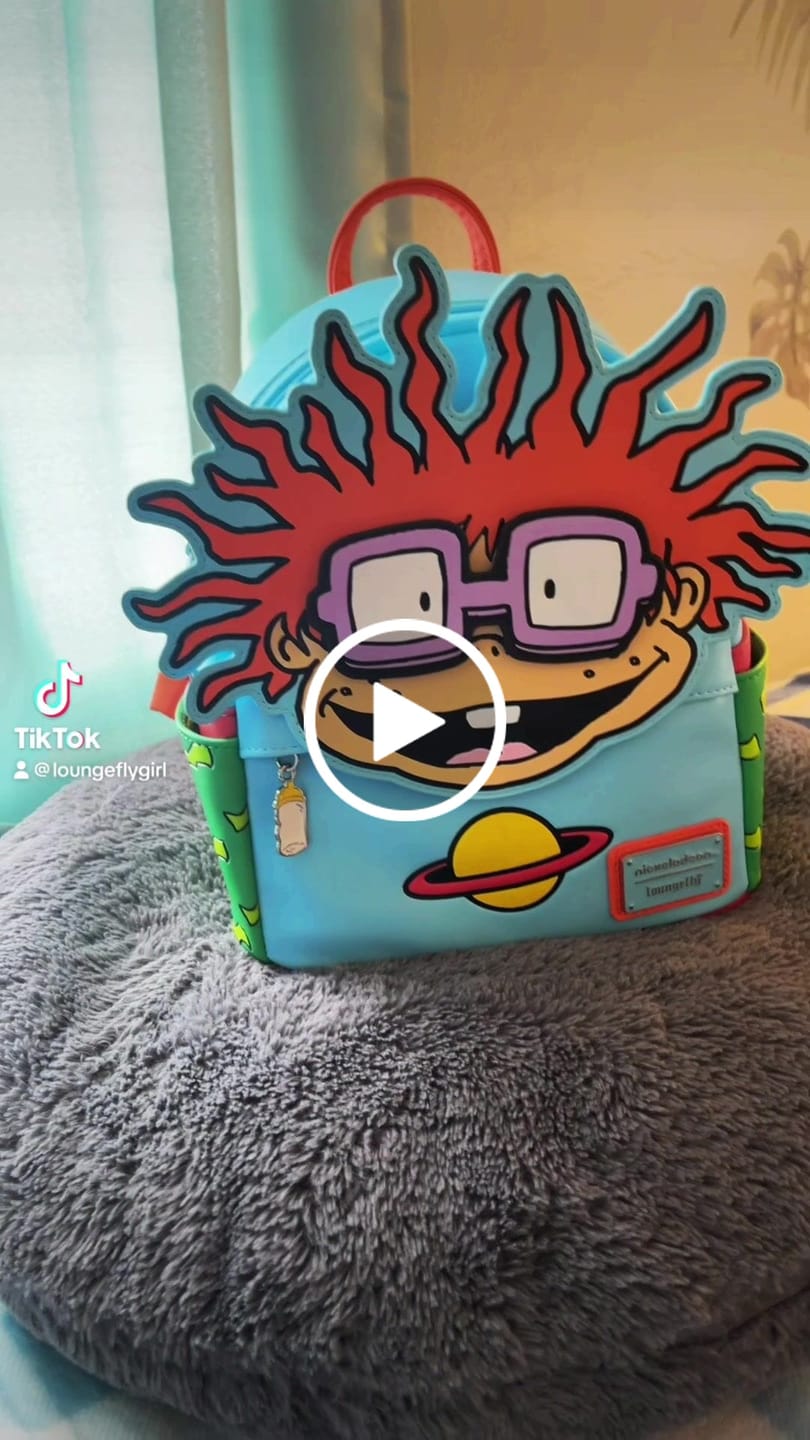 Customer video review of 707 Street Exclusive - Loungefly Nickelodeon Rugrats Chuckie Cosplay Mini Backpack With Removable Glasses