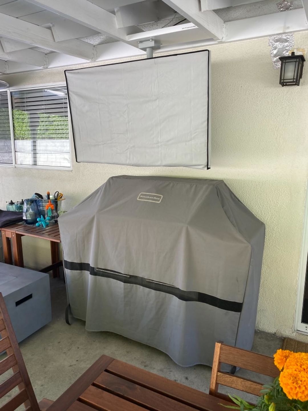 Customer photo review of Beige - Outdoor TV Cover Weatherproof