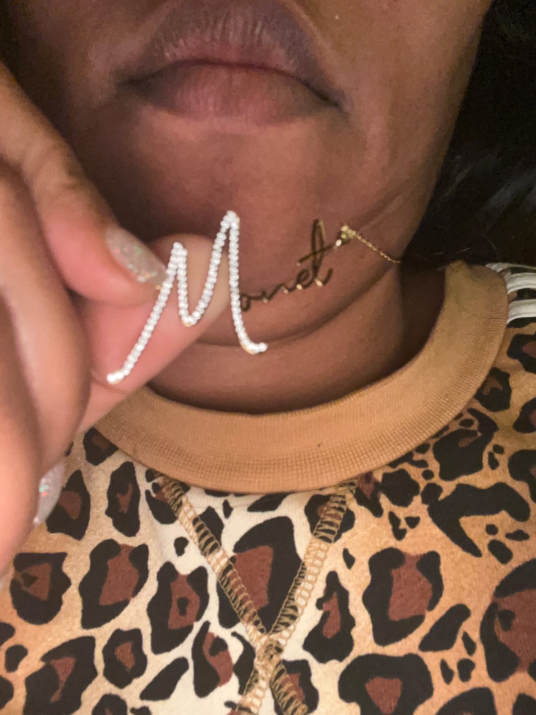 Customer photo review of Signature Custom Name Necklace
