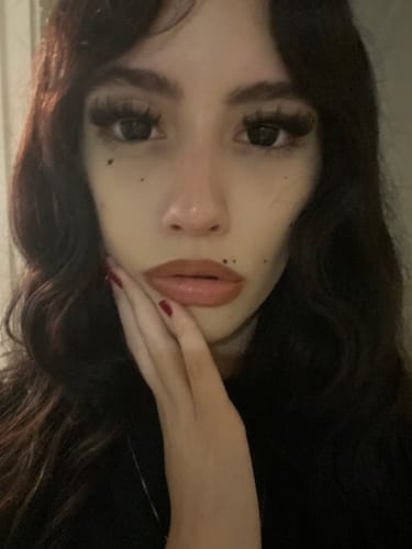 Customer photo review of Linn's Dollie Darknight Black Contact Lenses(12 months of use)