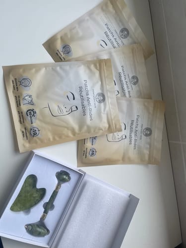 Customer photo review of Coffret pierre de Jade Roll-on et Gua Sha Fontanay™
