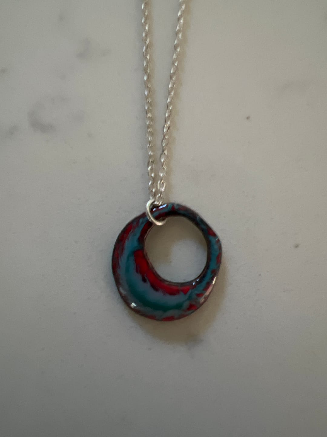 Customer photo review of Batik necklace [ready to ship]