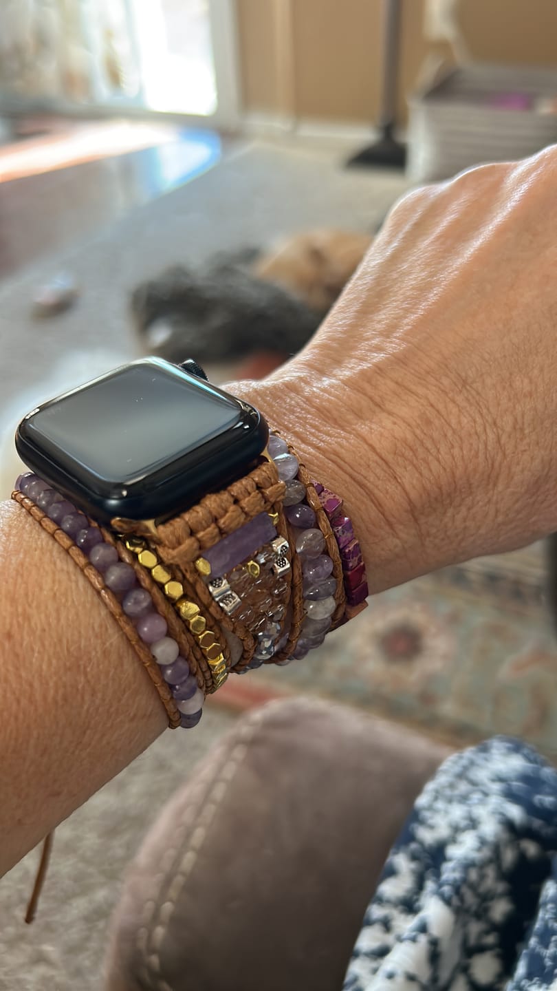 Customer photo review of Purple Jade Magical Apple Watch Strap