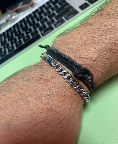 Customer photo review of CUBAN BRACELET (SILVER)