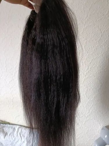 Customer photo review of Kinky Straight Realistic Knotless 13x4 Lace Front Wig