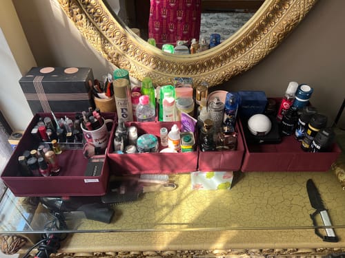 Customer photo review of Qoolish 4-Pack Drawer Organizers: Sort and Store in Style! (Available in 5 Colors)