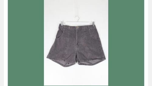 Customer photo review of Vintage Weeds Shorts Fits Adult 30 Grey Corduroy High Waisted