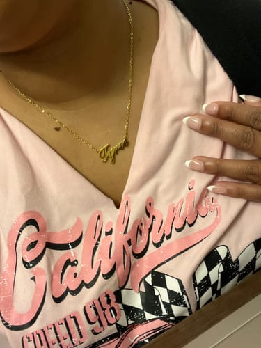 Customer photo review of Personalized Name Necklace