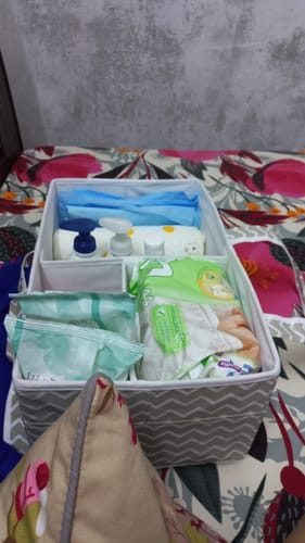 Customer photo review of TOT CREW Nappy Caddy Large Organiser (Available in 2 colors)
