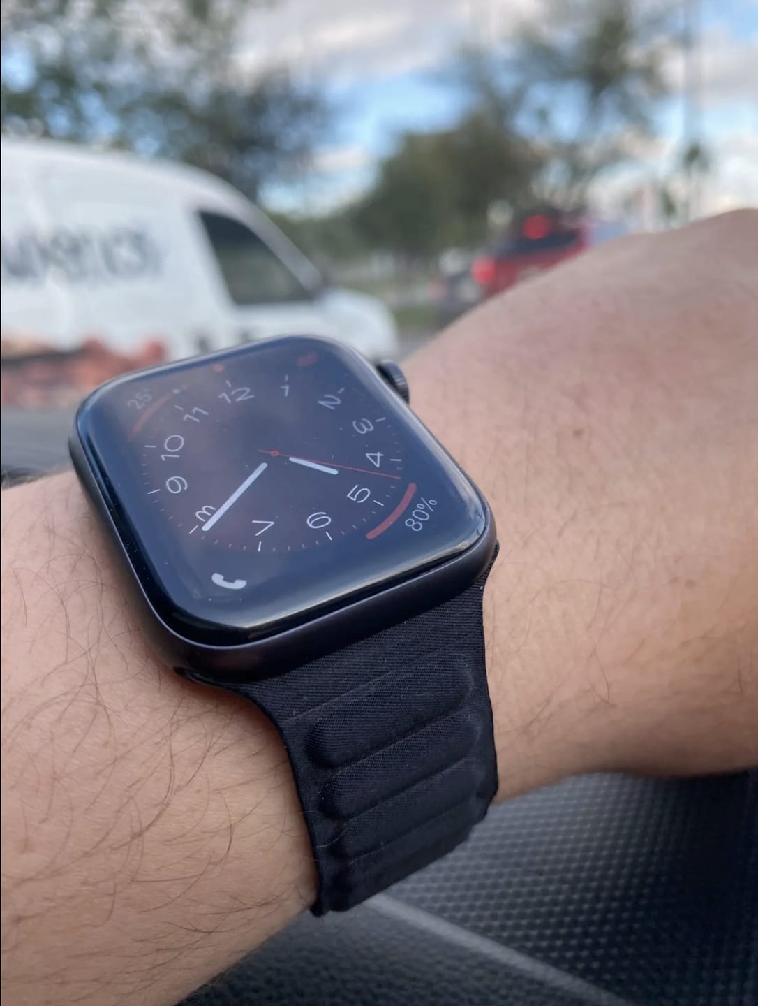 Customer photo review of FineWoven Magnetic Strap For Apple Watch