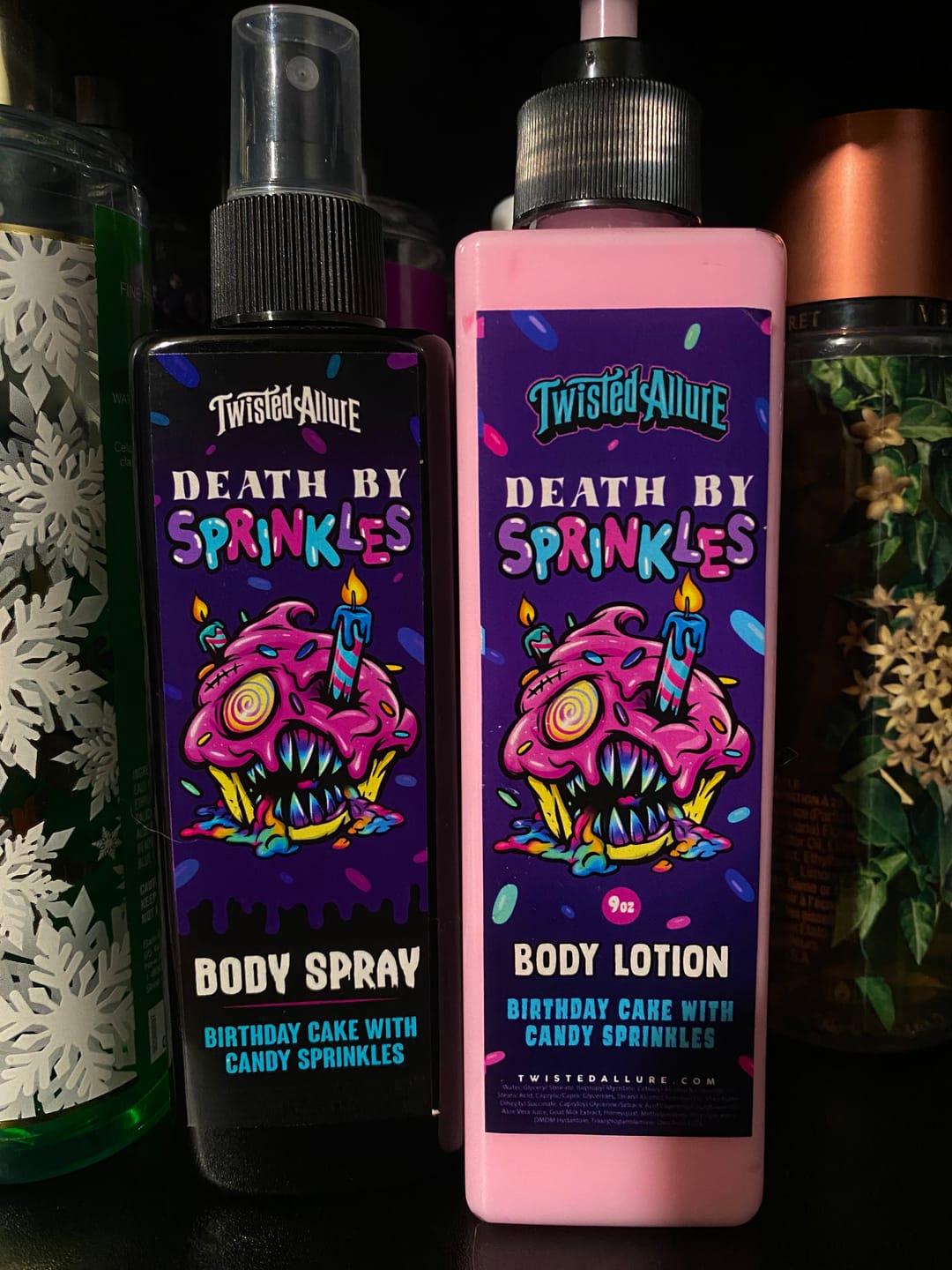 Customer photo review of Death by Sprinkles Body Lotion (Birthday Cake)