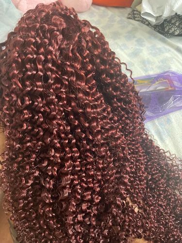 Customer photo review of Ginger Brown Curly 13x4 Transparent Lace Front Wig