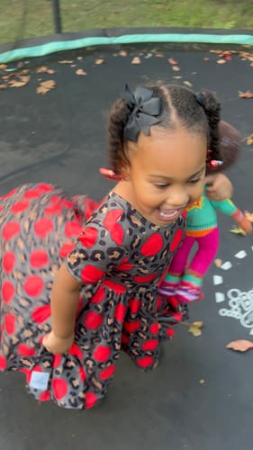 Customer photo review of "The Leopard Orchard" [Everyday] Twirl Dress