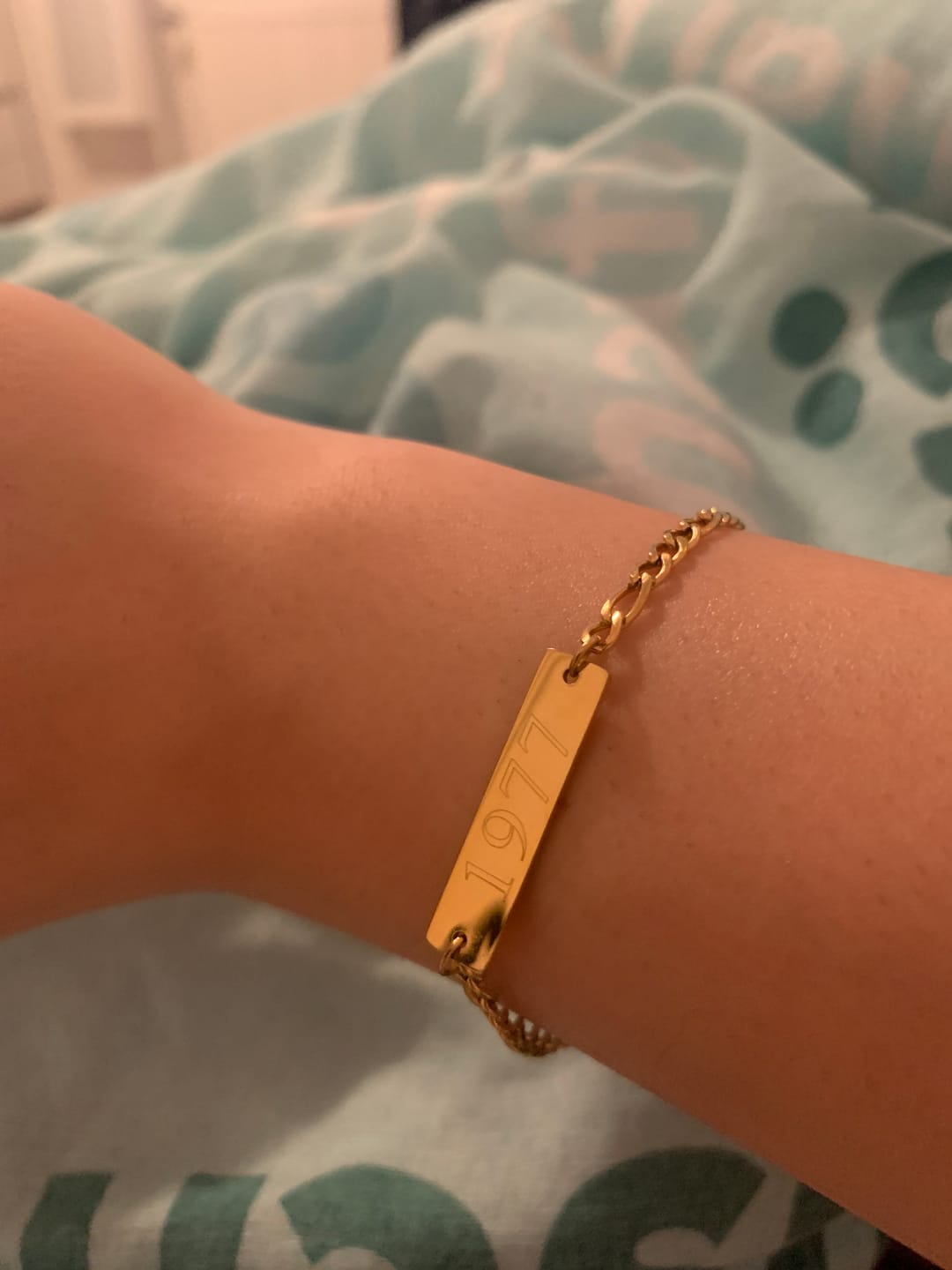 Customer photo review of Figaro Bar | Armband + Gravur