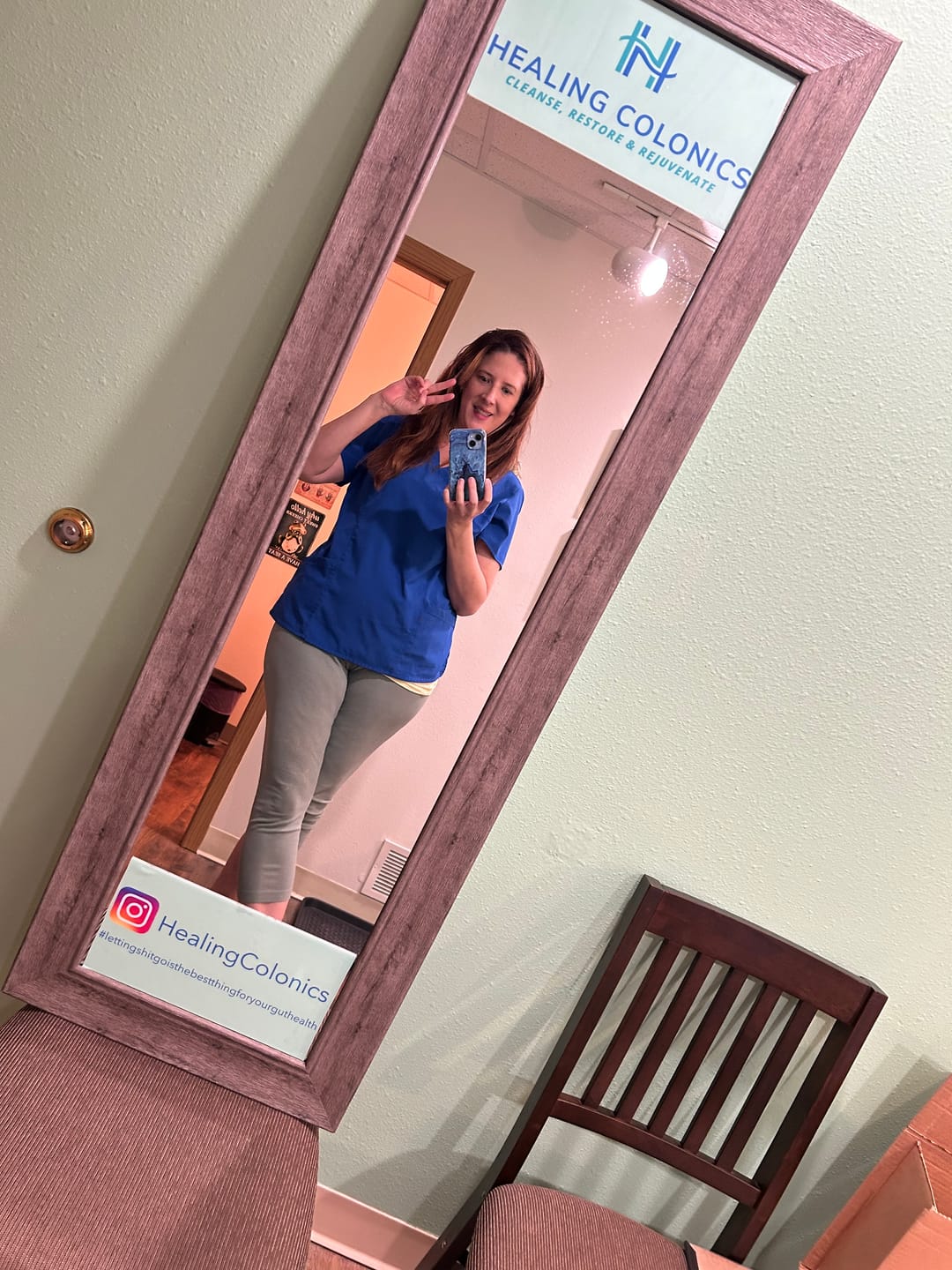 Customer photo review of Custom Selfie Station Mirror Cling