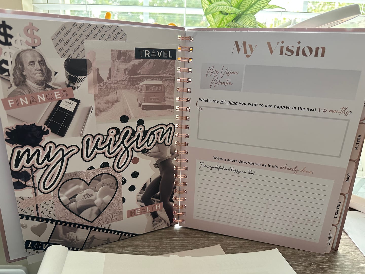 Customer photo review of Vision Board Book LUXE