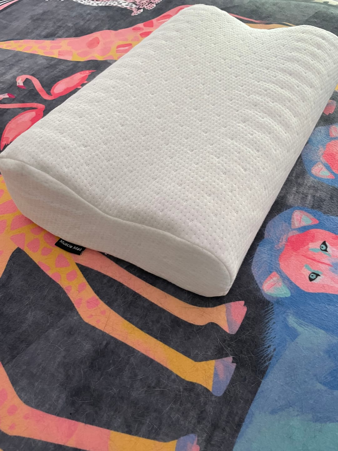 Customer photo review of Muscle Mat Adjustable Foam Pillow