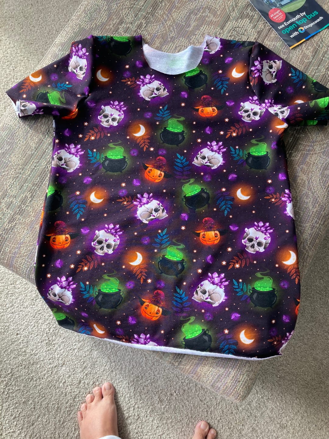 Customer photo review of Glowing Halloween Prints French Terry Fabric