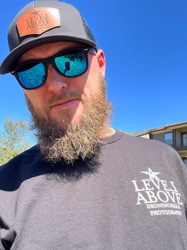 Customer photo review of Custom Leather Patch Trucker Hat - Richardson 112