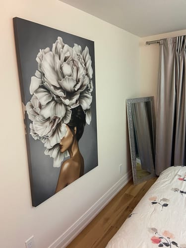 Customer photo review of 'Woman Unfold' Framed Canvas