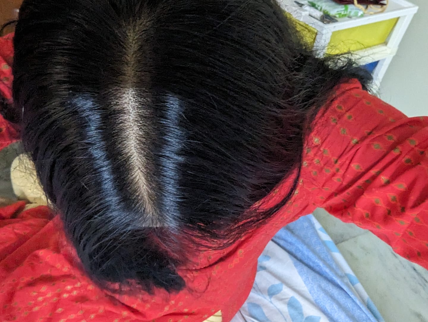 Customer photo review of Dark Brown 3.00 SacredHerbs Botanically Activated Gel Hair Color