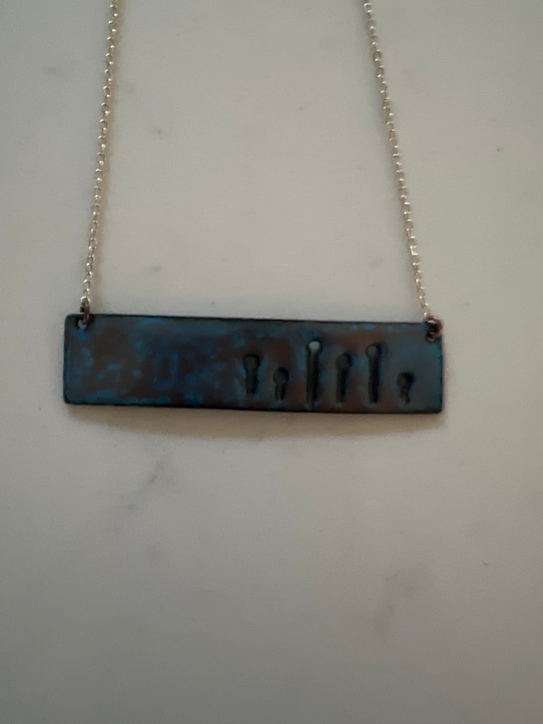 Customer photo review of Field of poppies necklace [ready to ship]