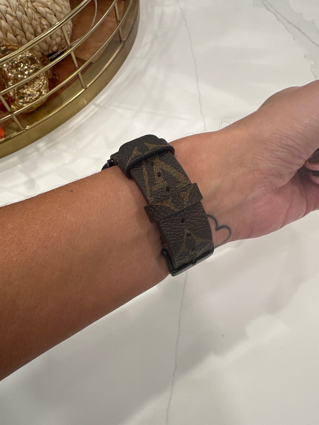 Customer photo review of Apple Watch Band Repurposed Classic LV Monogram