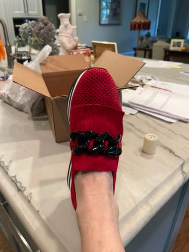 Customer photo review of Softwaves CADIE Ferrari Slip-on Platform Sneaker