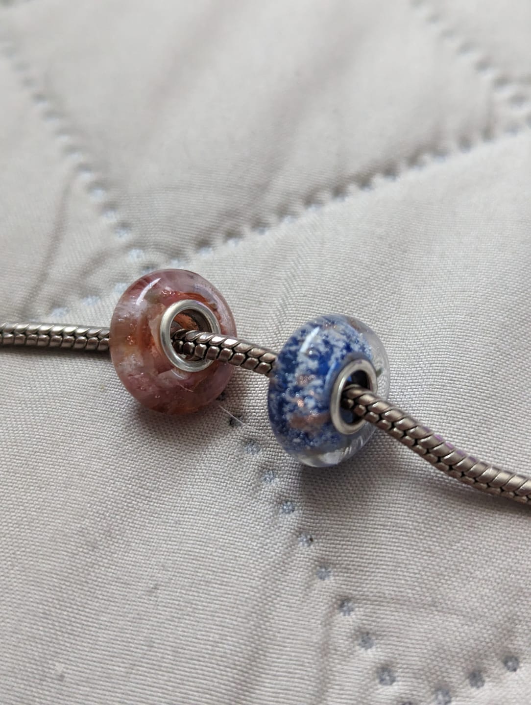 Customer photo review of Glass Cremation Bead - Pandora Compatible
