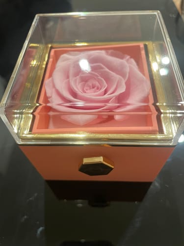 Customer photo review of Eternal Rose Box - W/ Engraved Necklace & Real Rose.