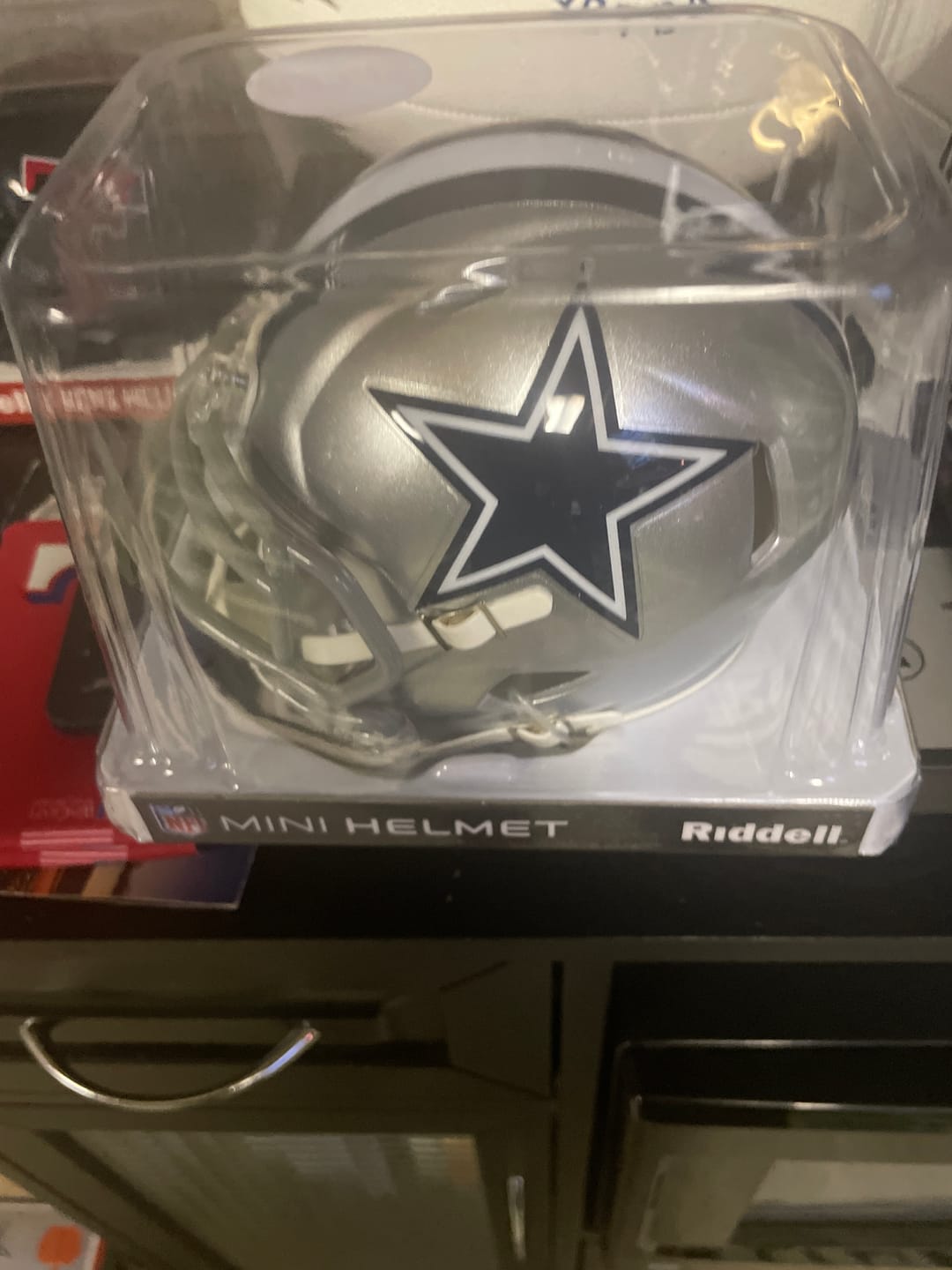 Customer photo review of Dallas Cowboys Riddell Speed Mini Football Helmet