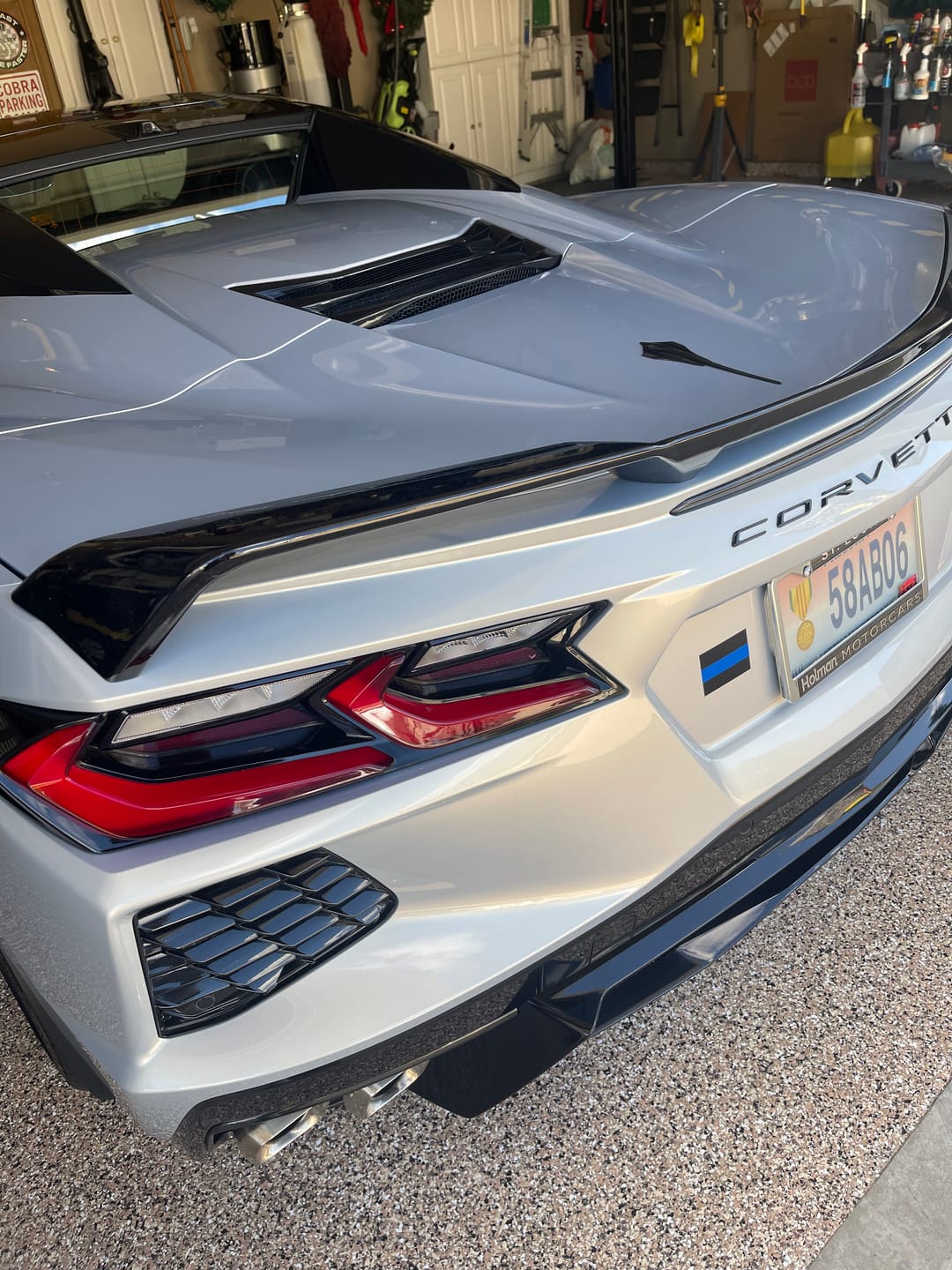 Customer photo review of Chevrolet Corvette C8 Z51 Wickerbill Rear Trunk Spoiler