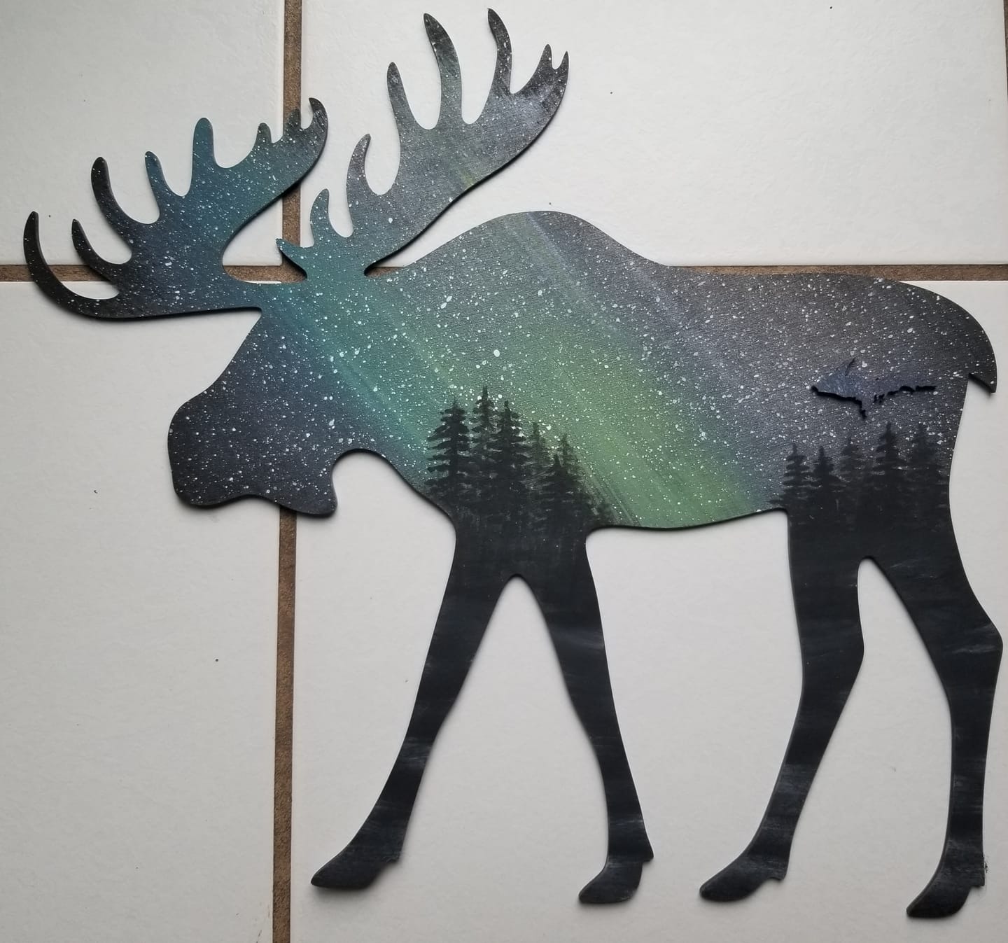 Customer photo review of Unfinished Wood Moose Shape - Animal - Craft - up to 24" DIY