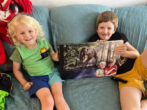 Customer photo review of Dino Forest - Custom Portrait