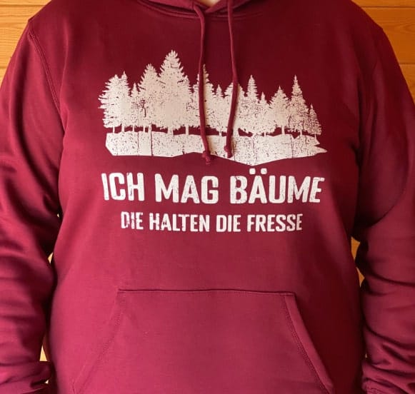 Customer photo review of Bäume halten die Fresse  - Unisex Bio Hoodie