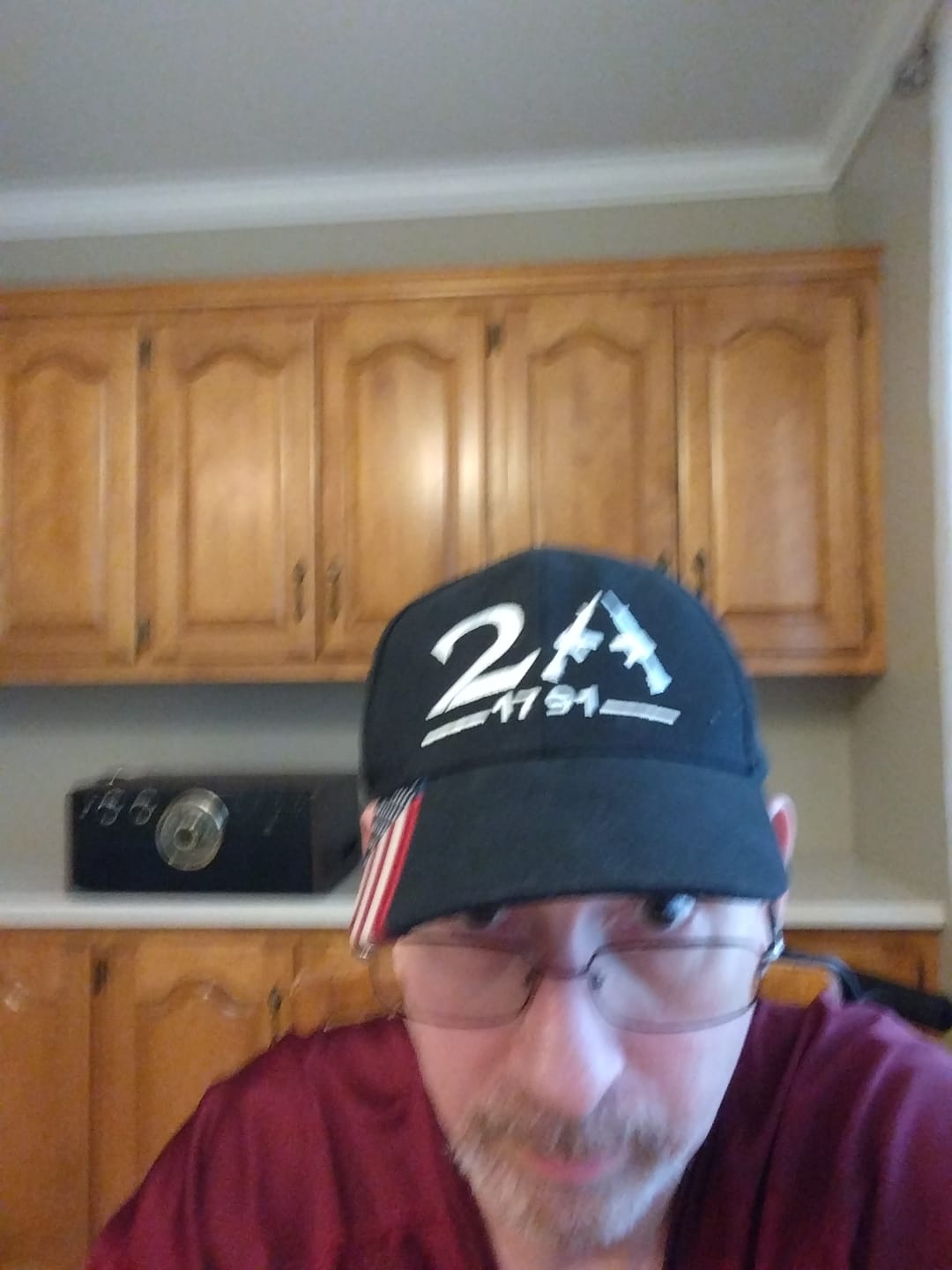Customer photo review of 2nd Amendment 2A Limited Edition Black Embroidered Hat