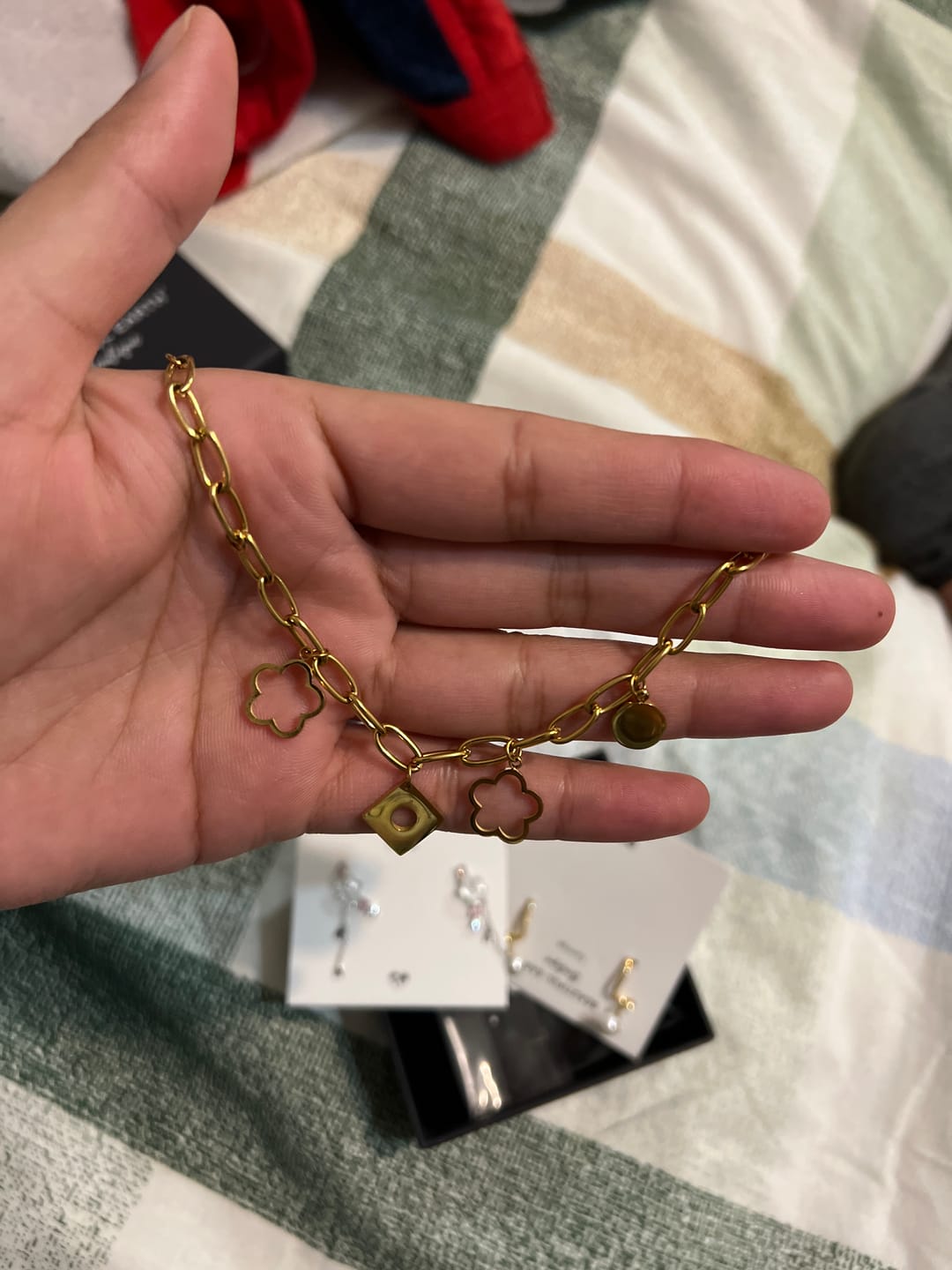 Customer photo review of Lucky Daisy Charm Bracelet