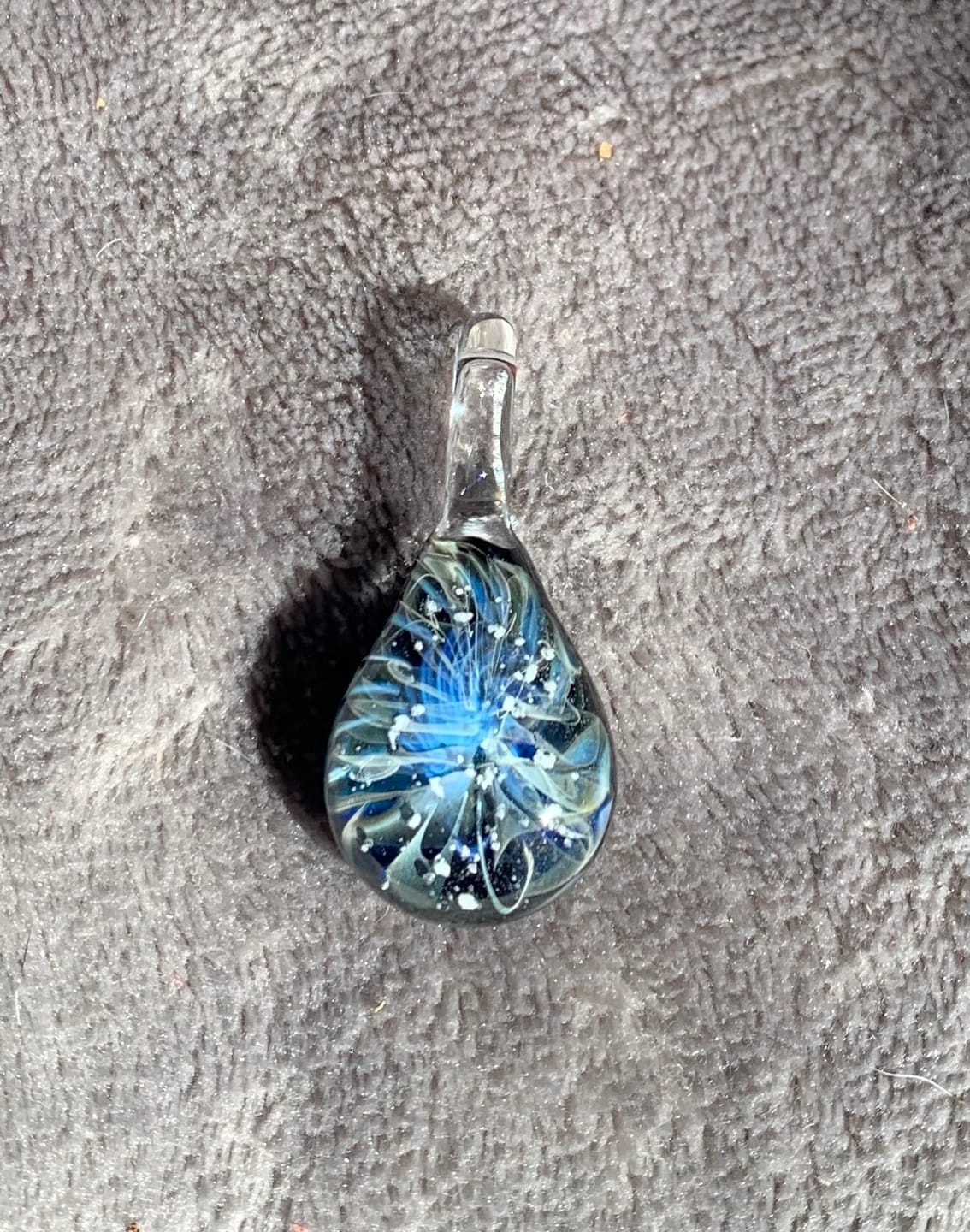 Customer photo review of Ghost Pendant with Infused Cremation Ashes