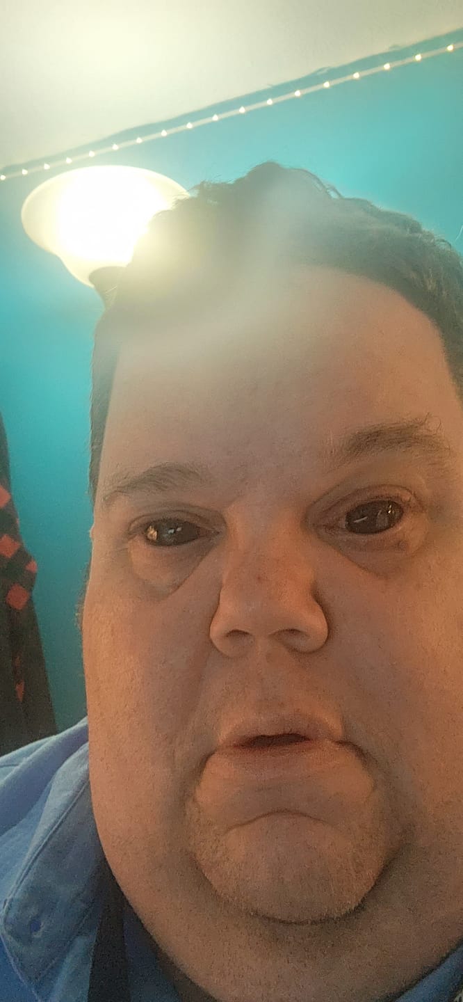 Customer photo review of Full Black Sclera Contacts
