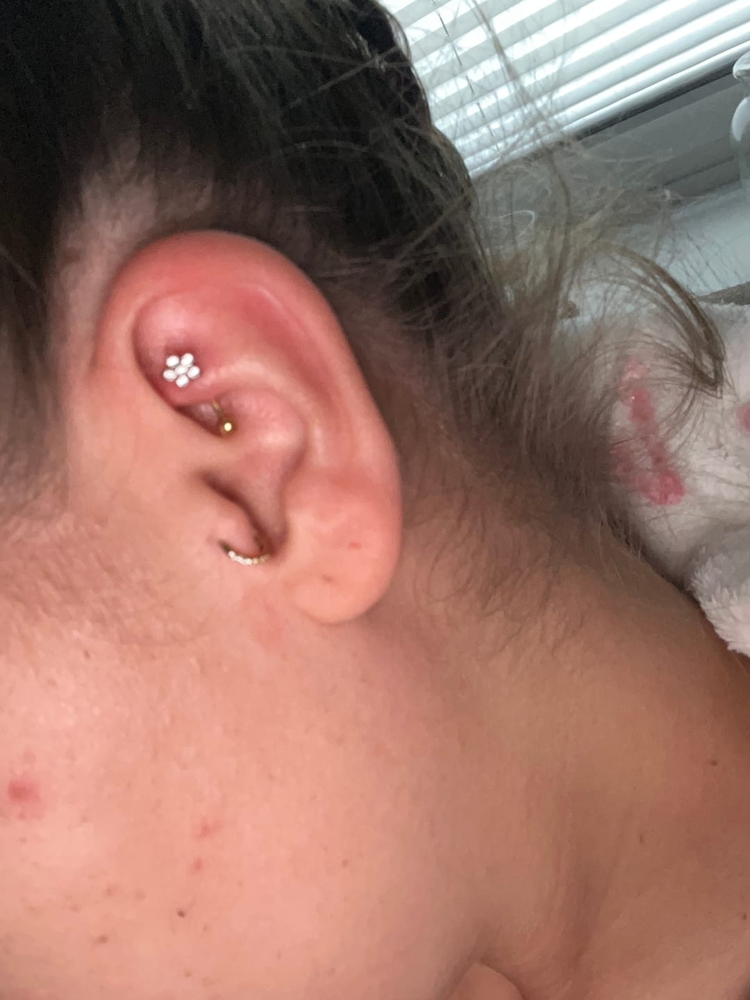 Customer photo review of Flower Rook Piercing | Chirurgenstahl