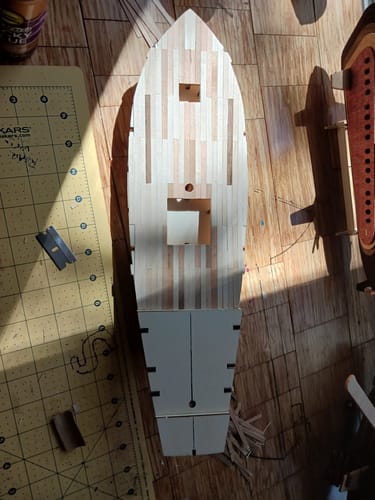 Reseña con foto de un cliente sobre Maqueta Barco San Juan