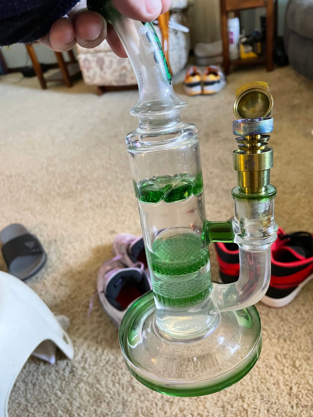 Customer photo review of TITANIUM 6 IN 1 BASEBALL CARB CAP DAB NAIL