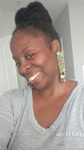 Customer photo review of "Thea" Distressed Stud - 6 Colorways