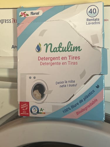 Customer photo review of Eco-Tiras de Detergente 40 lavados Natulim
