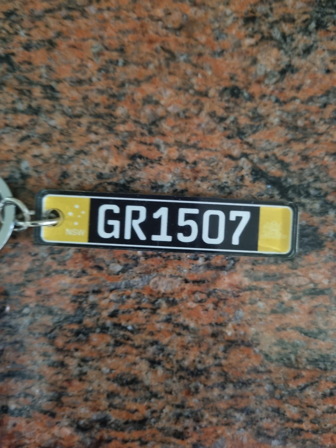 Customer photo review of NSW Euro Licence Plate Custom Keychain 🇪🇺