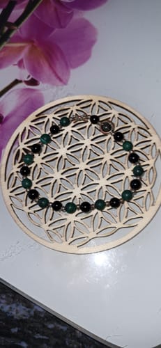 Customer photo review of Bracelet Anti-Douleurs en Malachite et Tourmaline | Argent 925