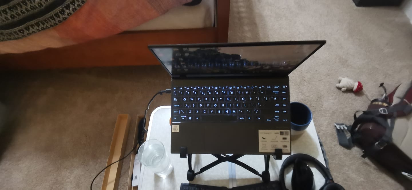Customer photo review of Nexstand K2 Portable and Adjustable Laptop Stand